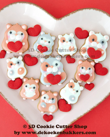 Hamster & Heart Cookie Cutters – 3D Cookie Cutter Shop