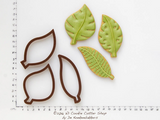 Green Leaf Cookie Cutter Set | Fondant - Biscuit - Clay Cutters