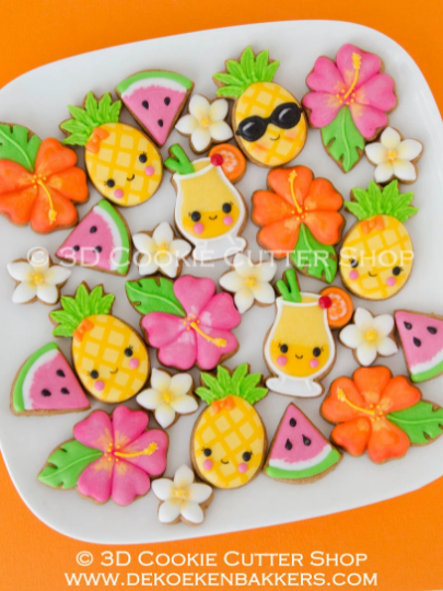 Tropical Party Mini Cookie Cutter Set