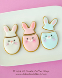 Easter Egg with Bunny Ears Cookie Cutter Set | Fondant Cutters | Clay Cutters