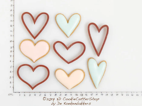 Rustic Hearts Cookie Cutter Set