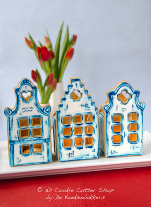 3D Gingerbread Canal House Trio Cookie Cutter Set | Clay Cutters | Fondant Cutters