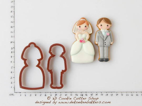 Sposi in cornice a cuore - Matrimonio - Formina - Cookies cutter per b Sposi in cornice a cuore - Matrimonio - Formina - Cookies cutter per b