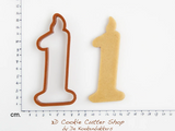 Birthday Candle Number One Cookie Cutter
