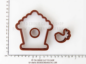 Folk Art Bird House Cookie Cutter Set