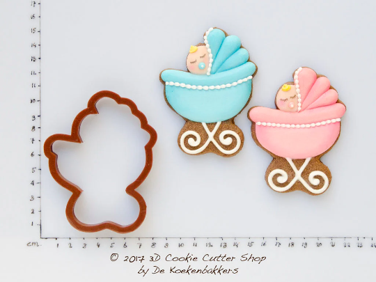 Baby Cradle / Carriage Cookie Cutter – 3D Cookie Cutter Shop