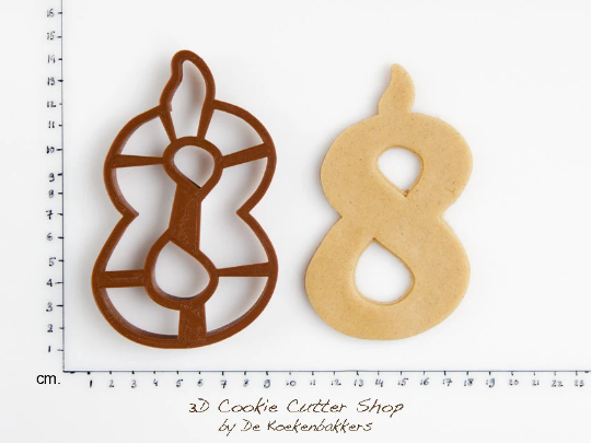 Birthday Candle Number Eight Cookie Cutter