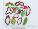 Christmas Greenery Mini Cookie Cutter Set